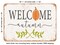 DECORATIVE METAL SIGN - Welcome Autumn - 6 - Vintage Rusty Look